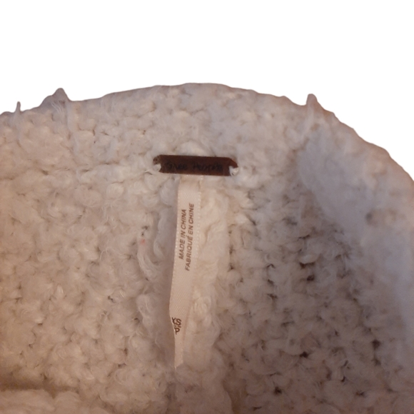 Free People Womens XS Turn Around Color Block Chunky Turtleneck Sweater - Picture 3 of 3